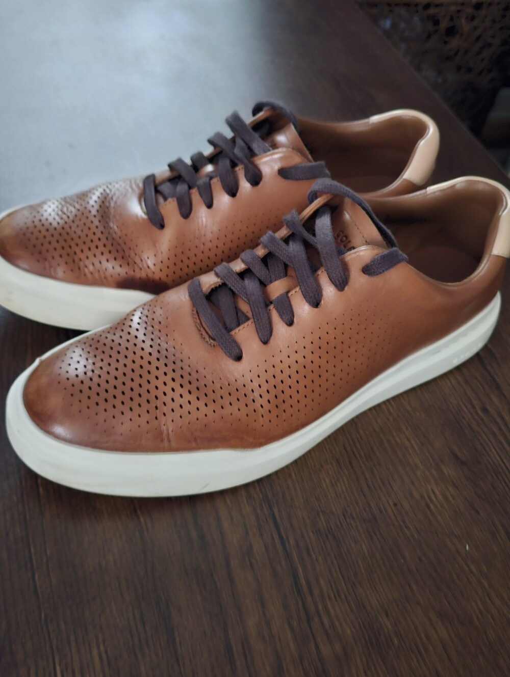 Men's Cole Haan Mens Size 11 Perforated Leather Sneakers